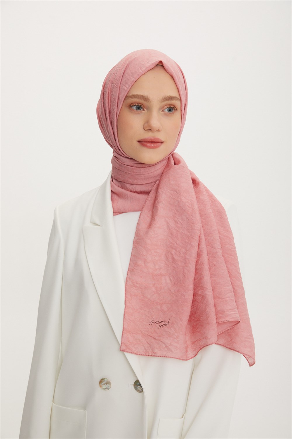 Armine Trend Vega Şal Bulut Desen - Modal Kumaş - ATS3VG-560