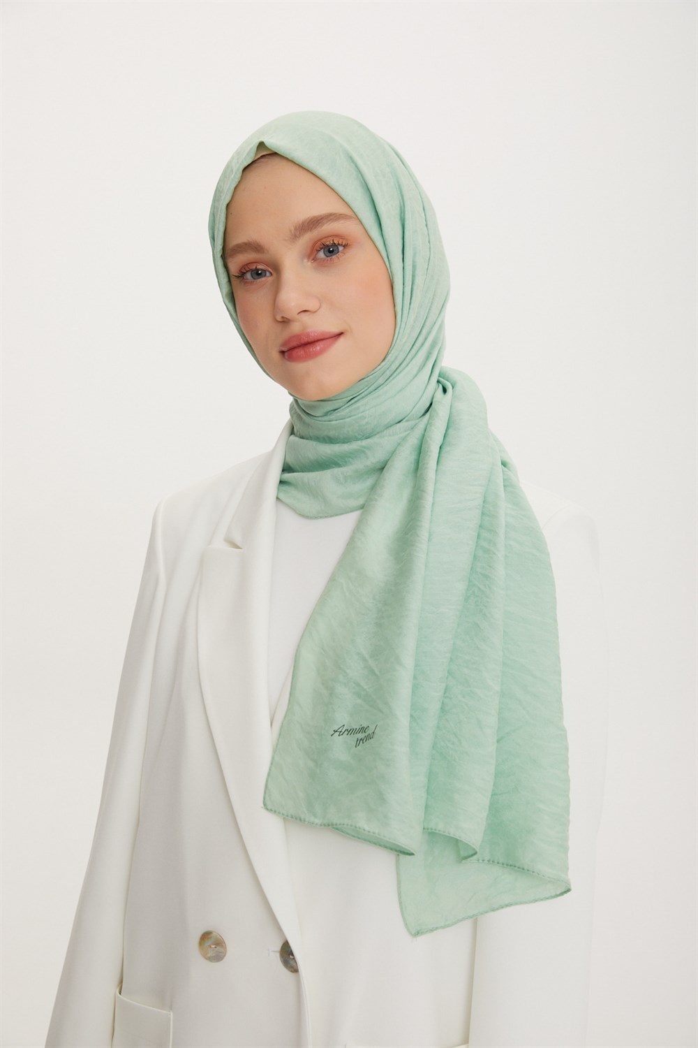Armine Trend Vega Şal Bulut Desen - Modal Kumaş - ATS3VG-563