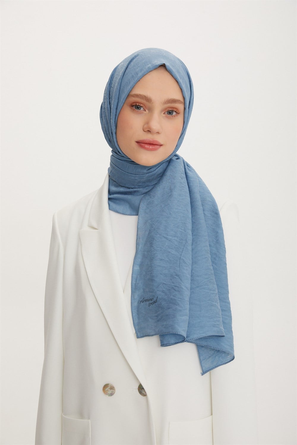 Armine Trend Vega Şal Bulut Desen - Modal Kumaş - ATS3VG-572