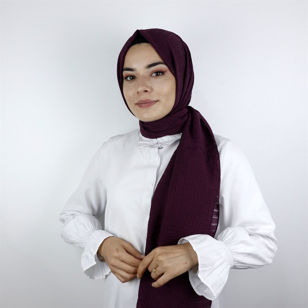 Armine Trend Yok Şal  - 301 - Mürdüm