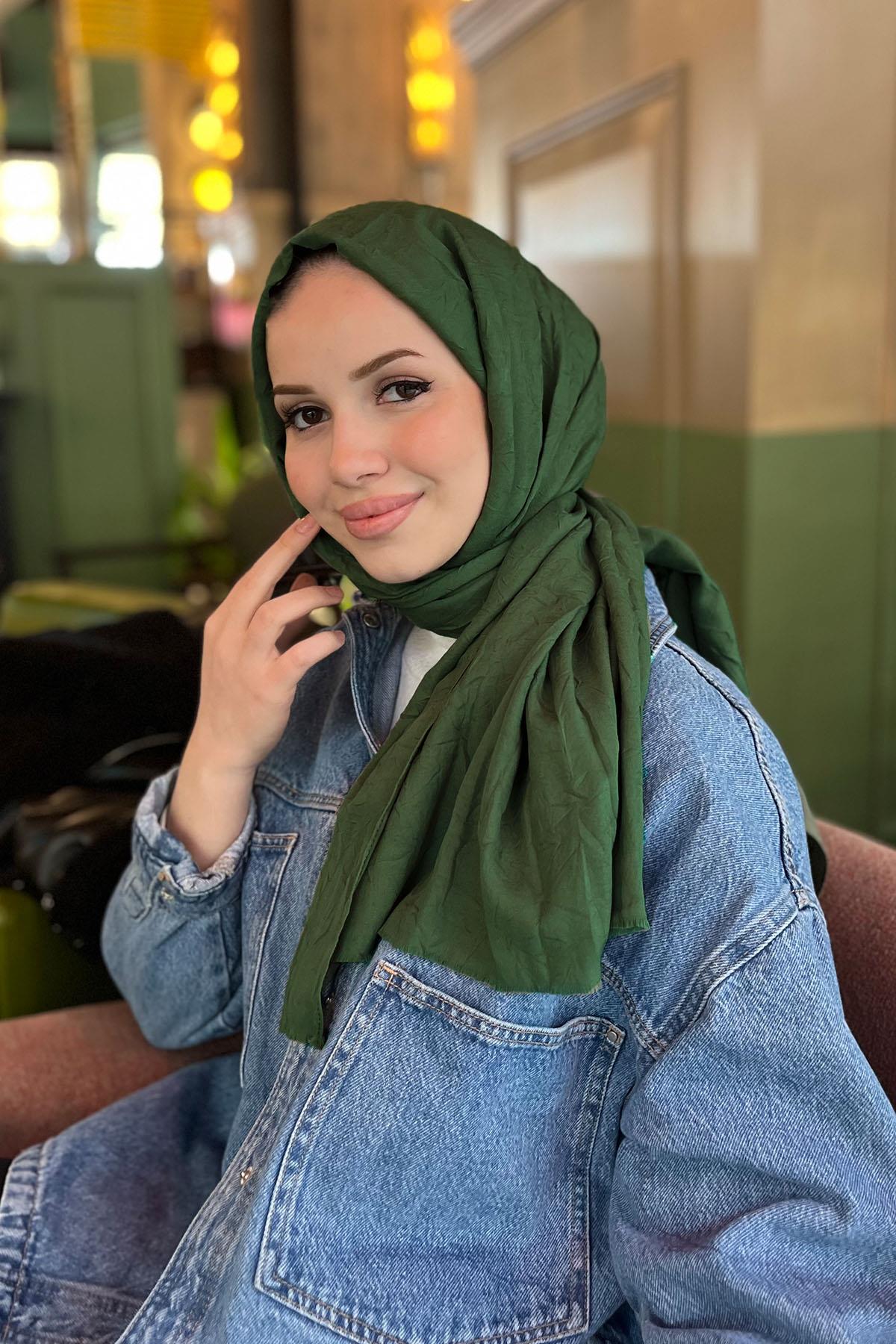 Bambu Kraş Şal - SEBSAL51 - Yeşil