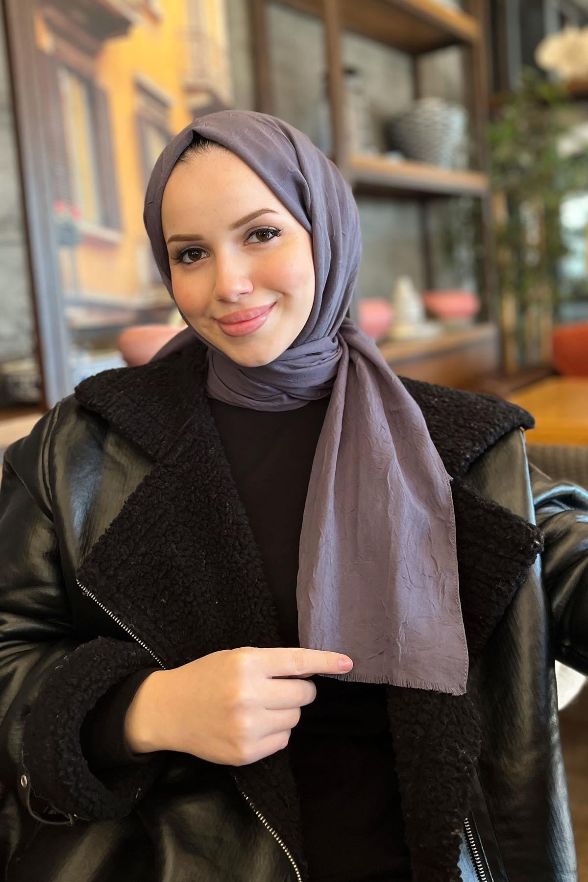 Bambu Kraş Şal - SEBSAL74 - Duman