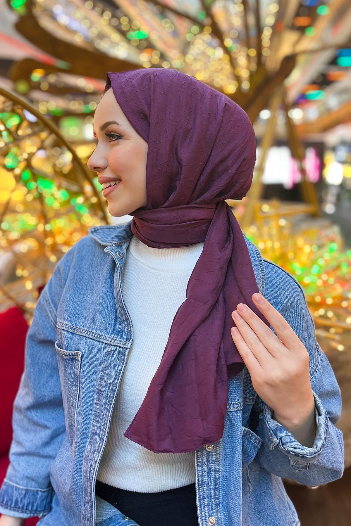 Bambu Kraş Şal - SEBSAL92 - Mor