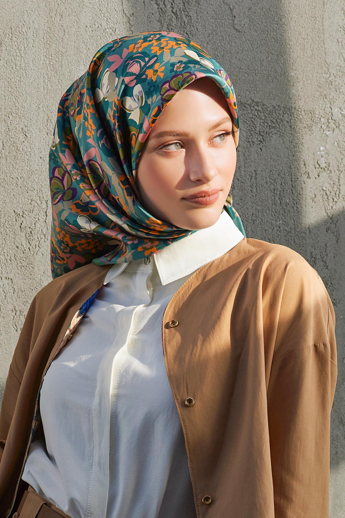 Belli İpek Eşarp 2024 İlkbahar-Yaz - 4018D-53 - Tivil