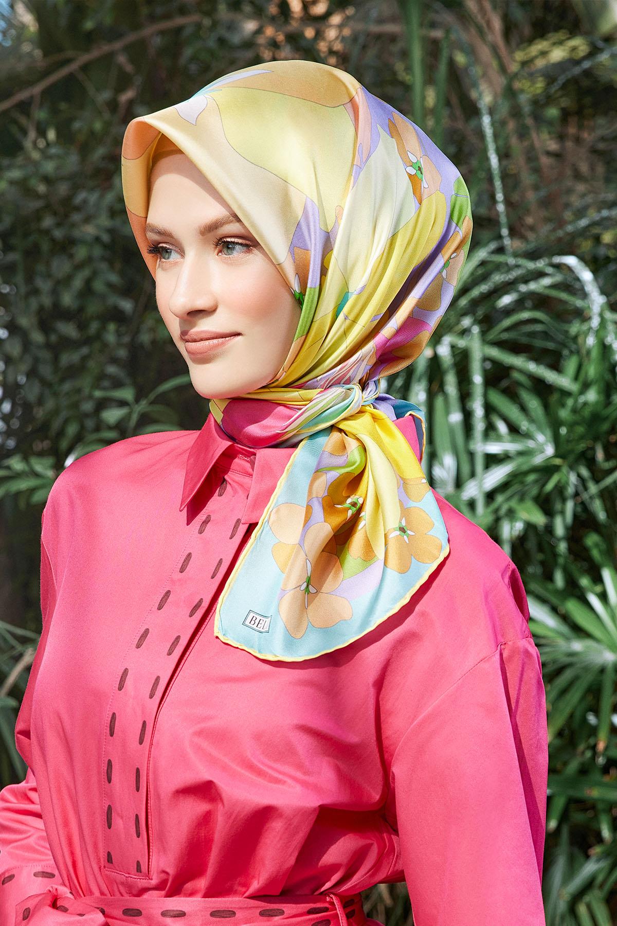 Belli İpek Eşarp 2024 İlkbahar-Yaz - 4011D-54 - Tivil