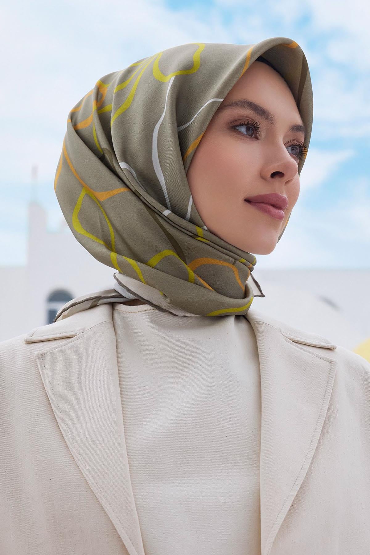 Belli İpek Eşarp 2025 İlkbahar-Yaz - 4113D-34 - Tivil