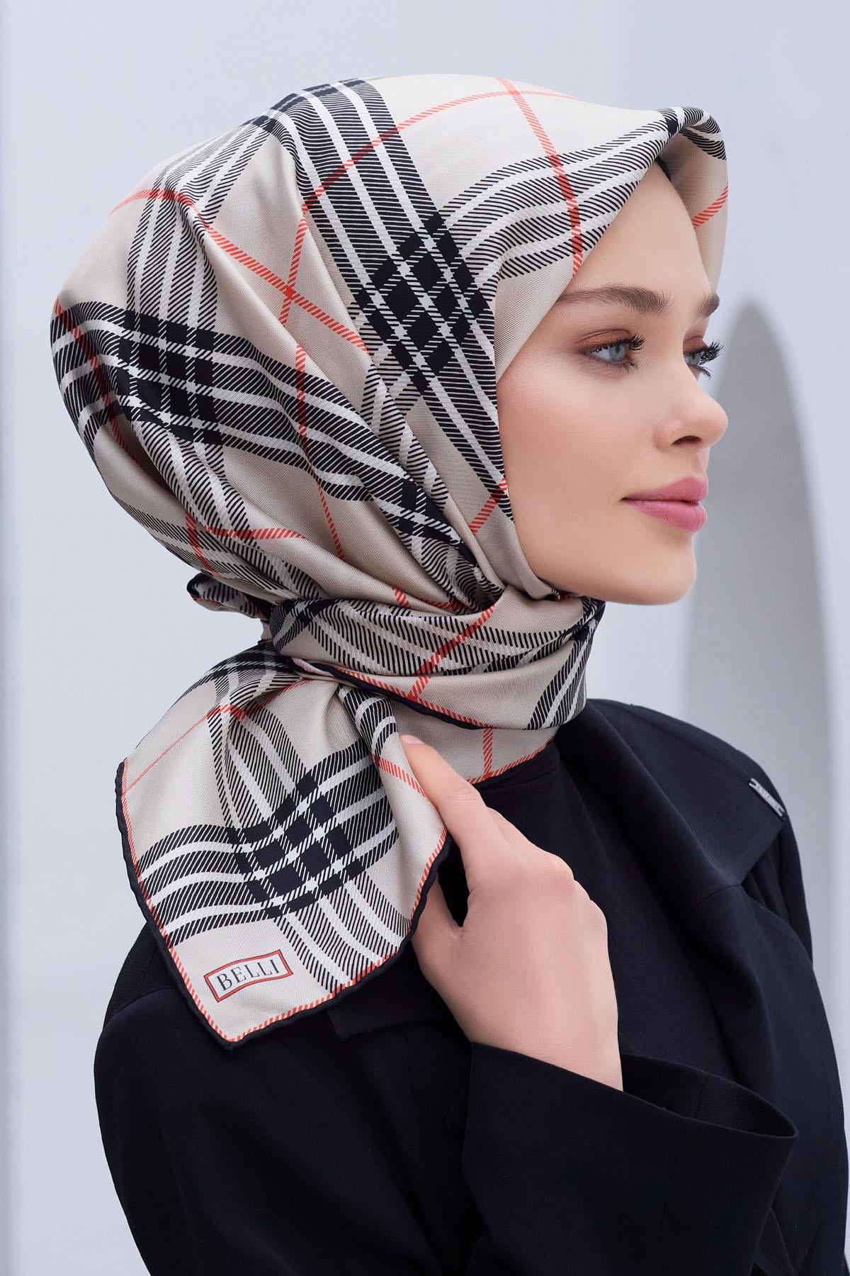 Belli İpek Eşarp 2025 İlkbahar-Yaz - 4122D-02 - Tivil