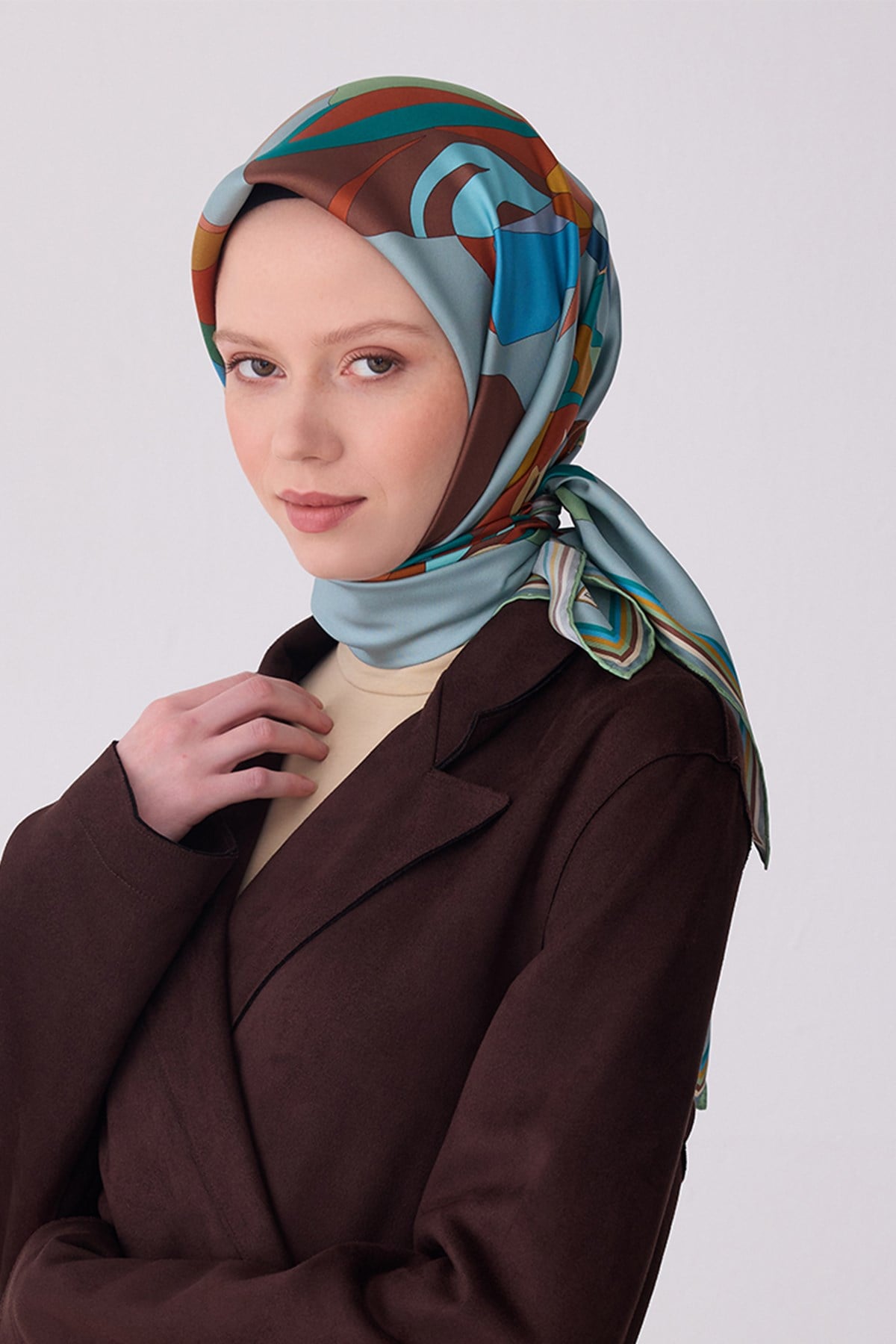 Belli İpek Eşarp - 4303D-84 - Tivil