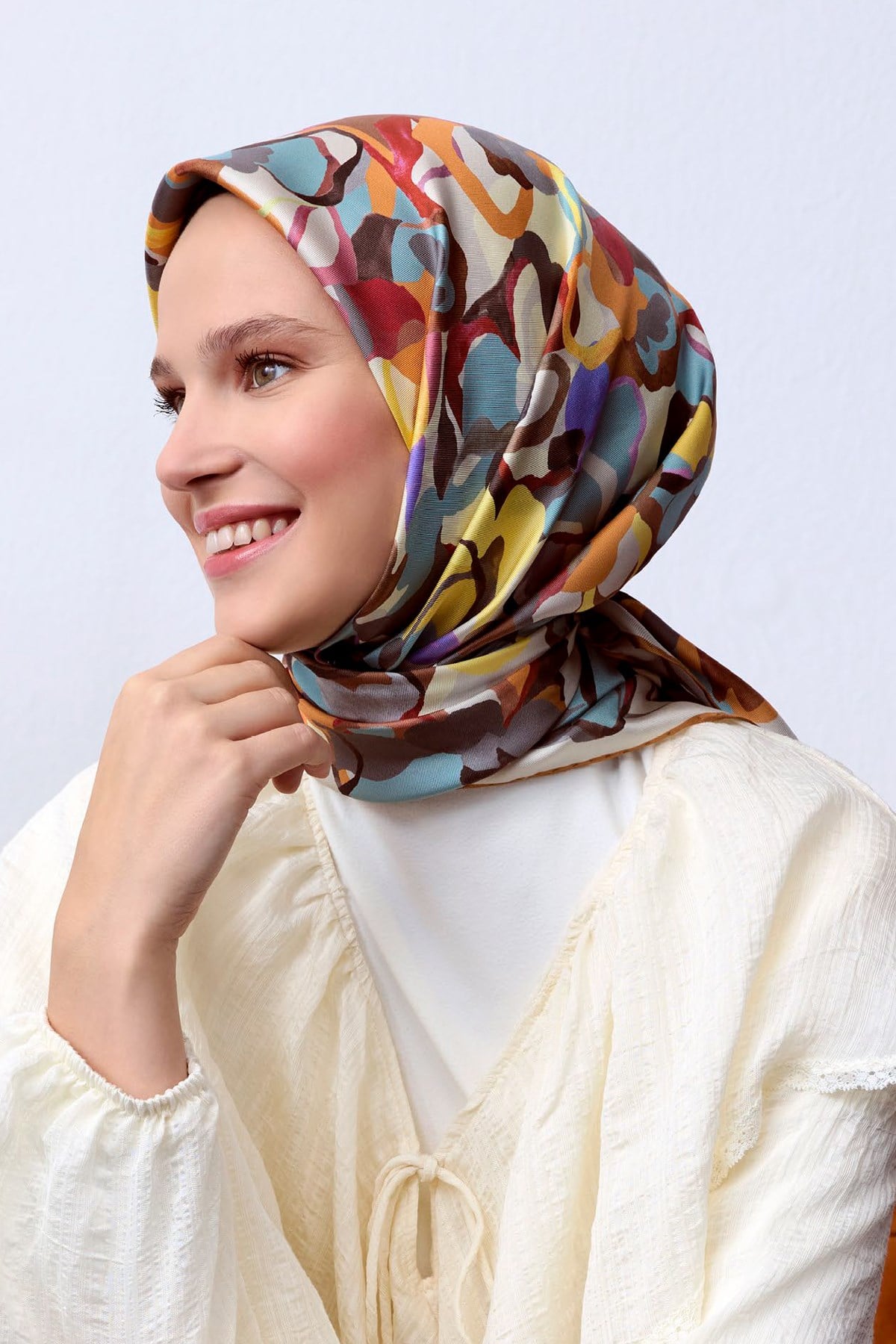 Belli İpek Eşarp - 4312D-84 - Tivil