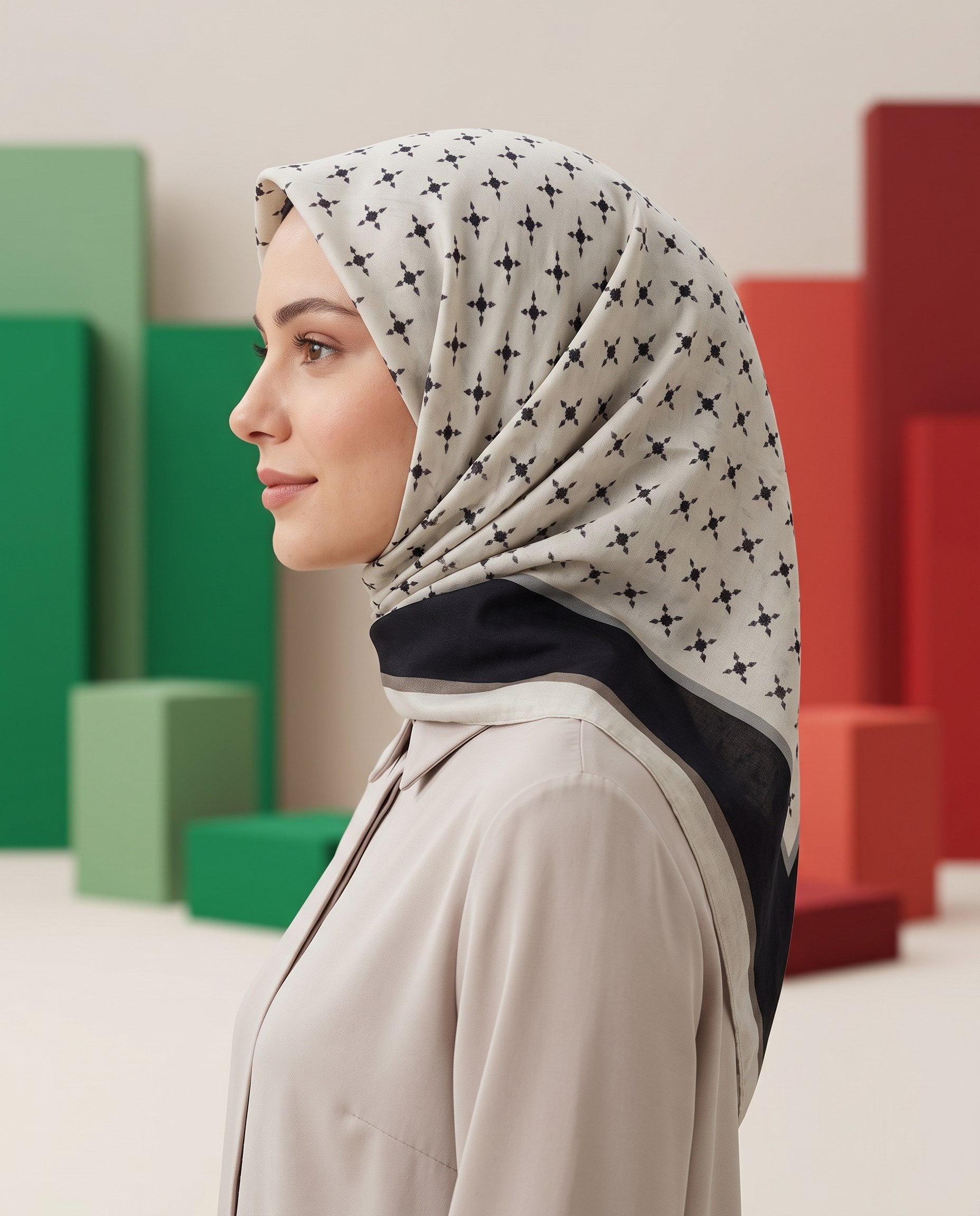 Benetton Viskon Eşarp - Siena - 1001-002 - Siyah