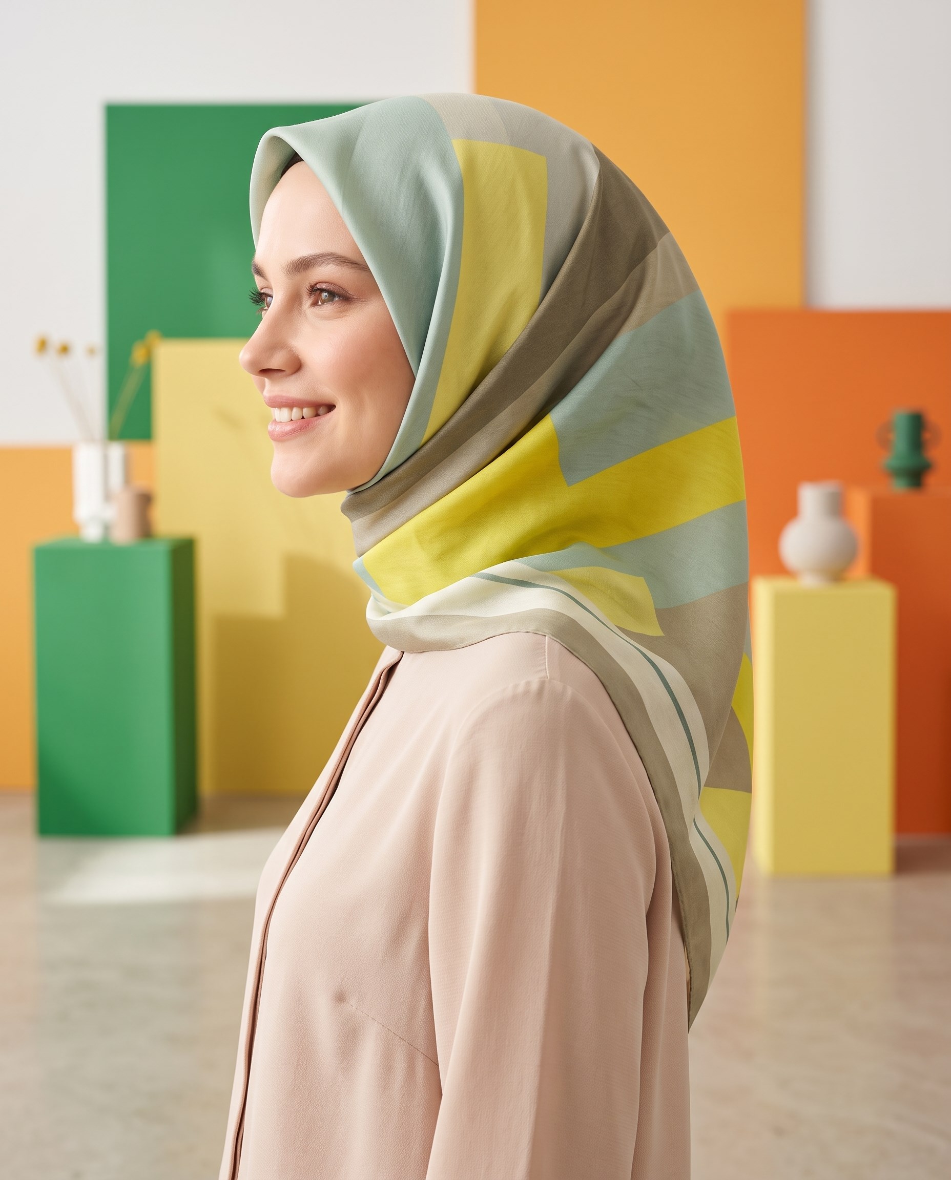 Benetton Viskon Eşarp - Siena - 1005-050 - Hardal