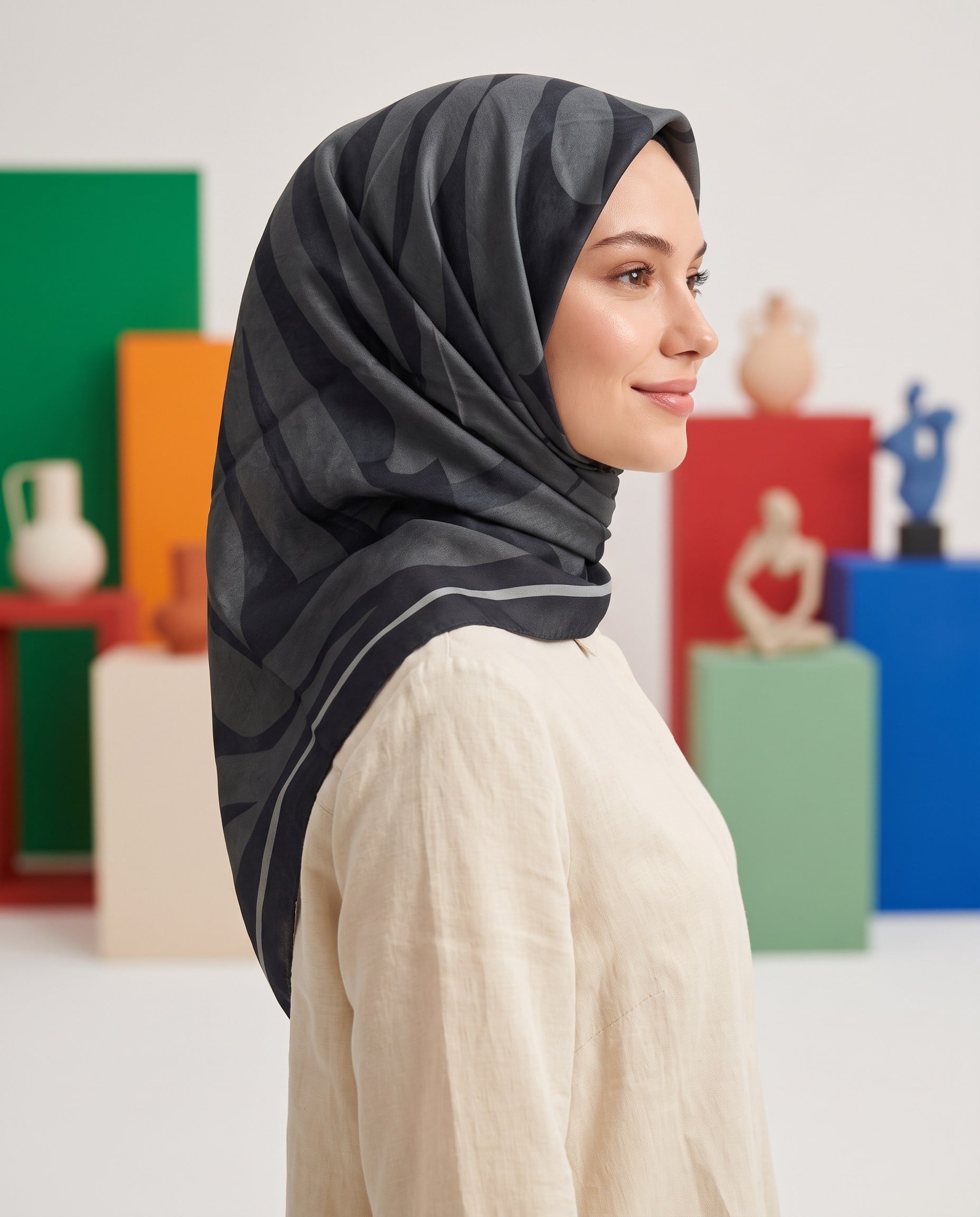 Benetton Viskon Eşarp - Siena - 1039-002 - Siyah