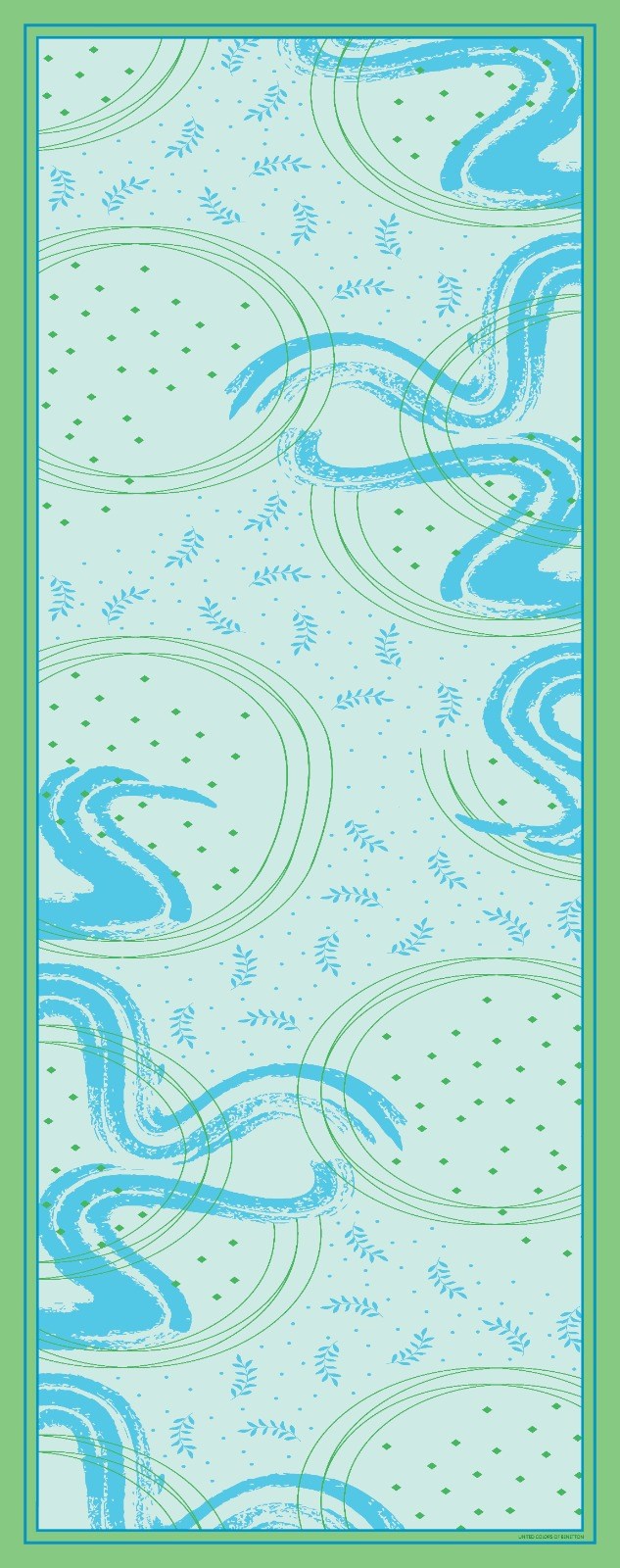Benetton Viskon Şal - Fiore - 1015-038 - Mint