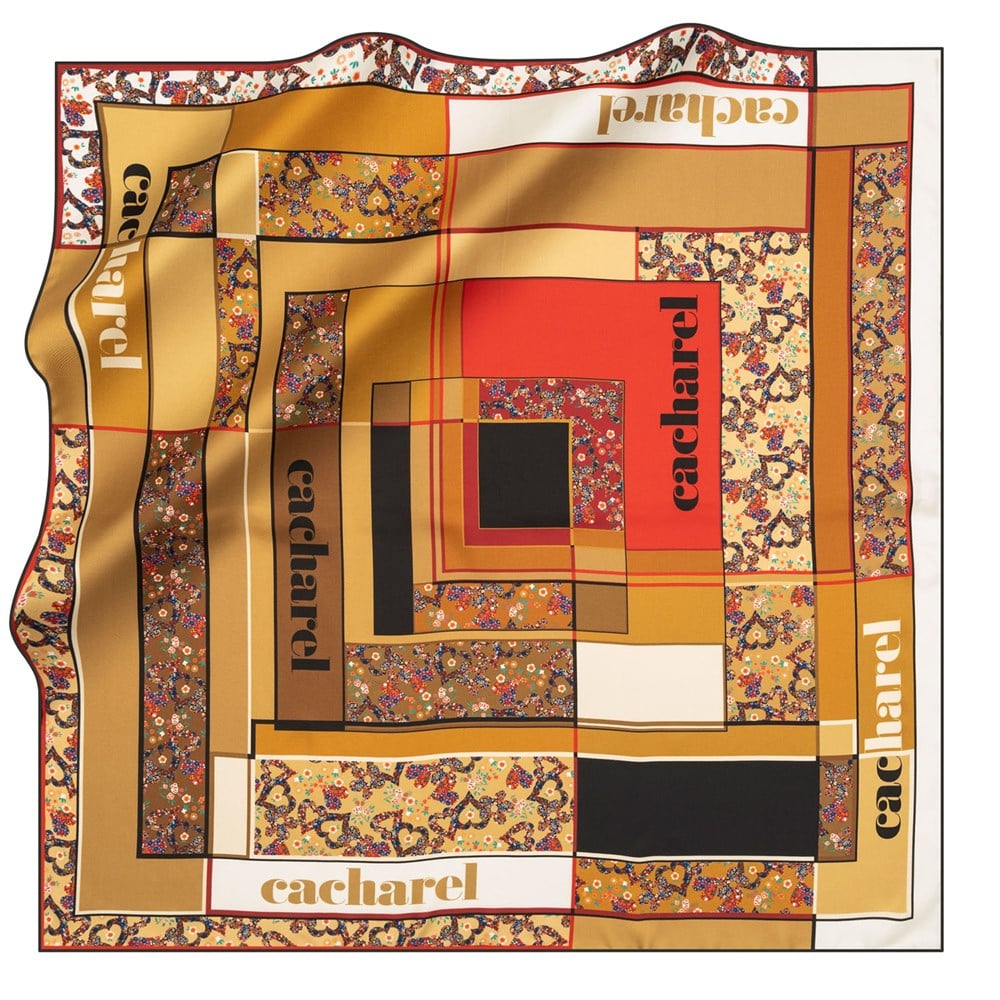 Cacharel Twill İpek Eşarp - 2020/2021 Sonbahar-Kış - 8197313-911 - Tivil