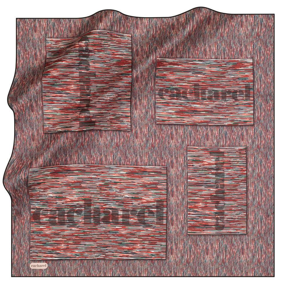 Cacharel Twill İpek Eşarp - 2021 İlkbahar-Yaz - 8224313-912 - Tivil