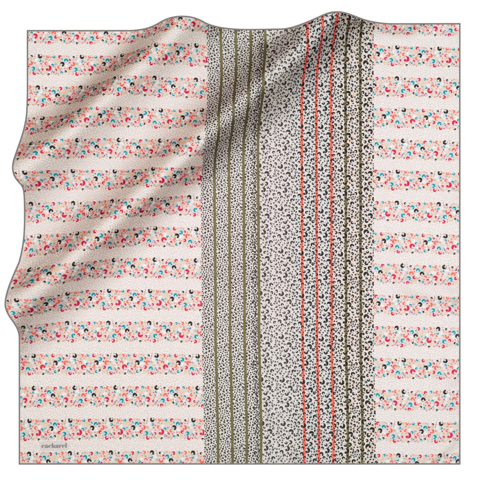Cacharel Twill İpek Eşarp - 2021 İlkbahar-Yaz - 8304313-972 - Tivil