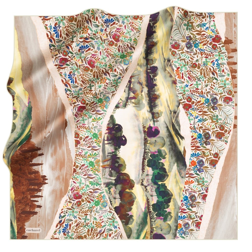 Cacharel Twill İpek Eşarp - 2021 İlkbahar-Yaz - 8048313-951 - Tivil