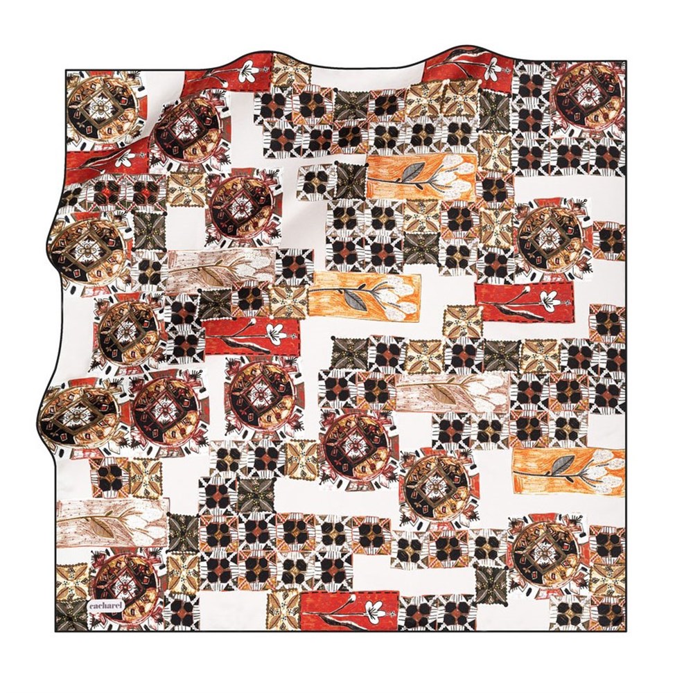 Cacharel Twill İpek Eşarp - 2021/2022 Sonbahar-Kış - 7204313-914 - Tivil