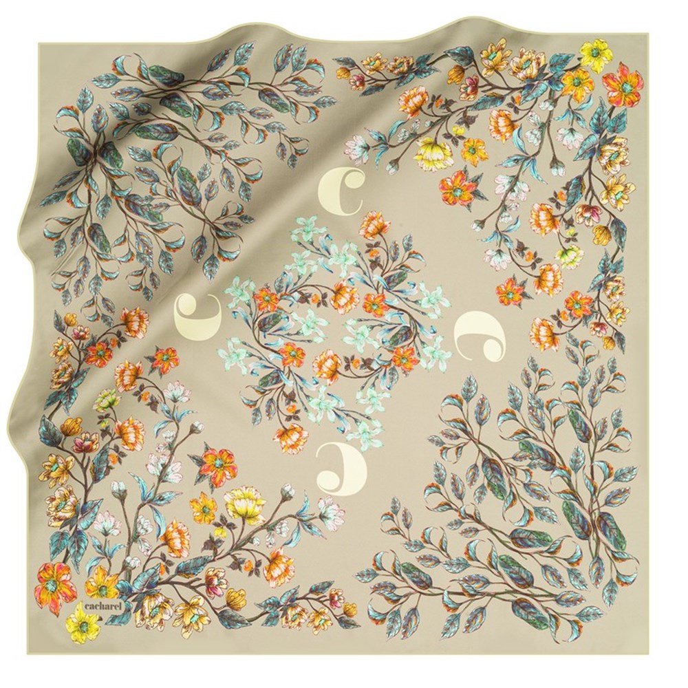 Cacharel Twill İpek Eşarp - 2022 İlkbahar-Yaz - 7054313-951 - Tivil