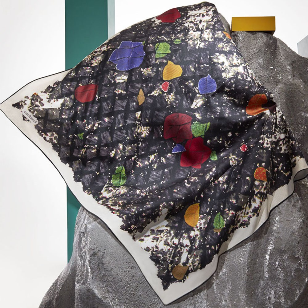 Cacharel Twill İpek Eşarp - 2022/2023 Sonbahar-Kış - 8441313-912 - Tivil