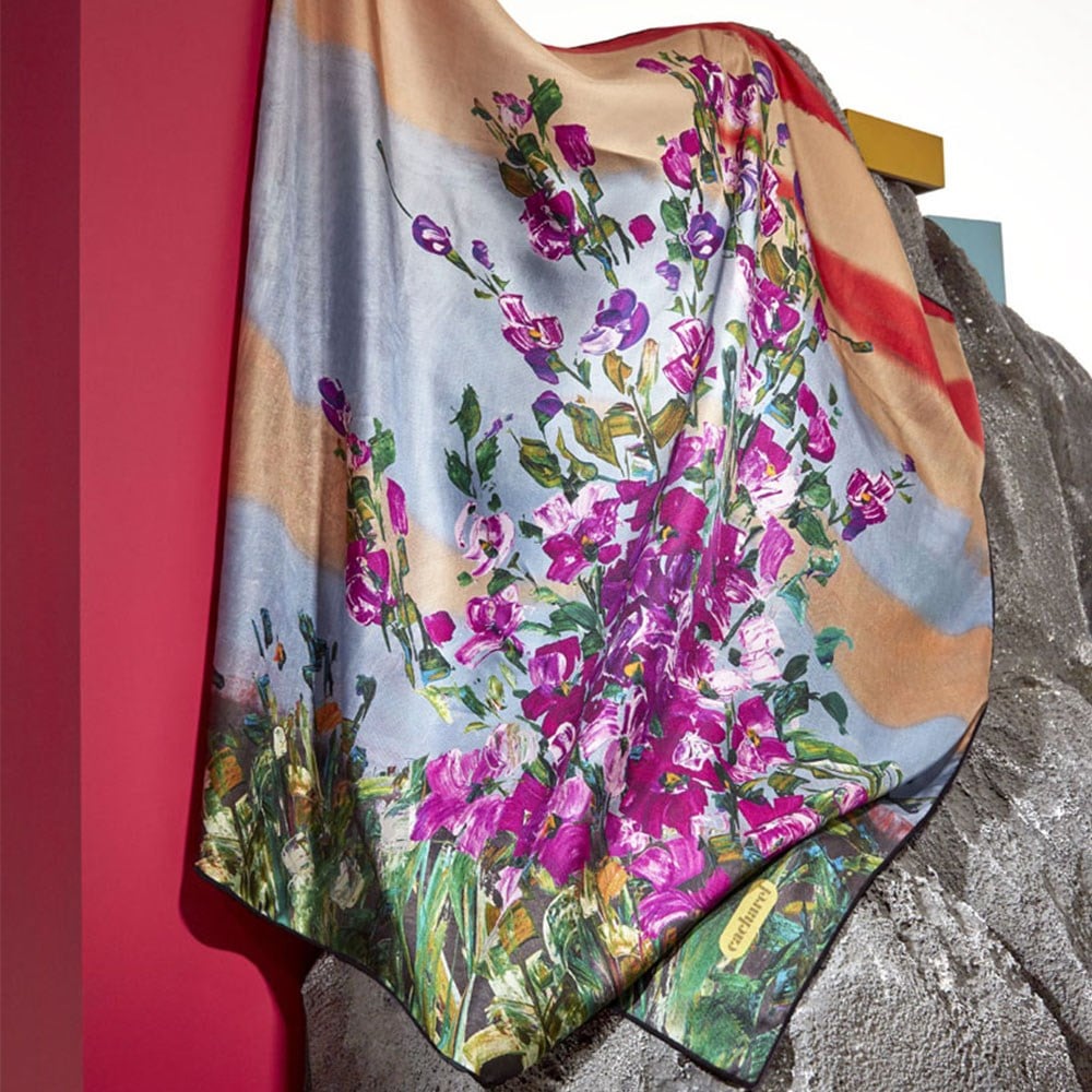 Cacharel Twill İpek Eşarp - 2022/2023 Sonbahar-Kış - 7929313-912 - Tivil