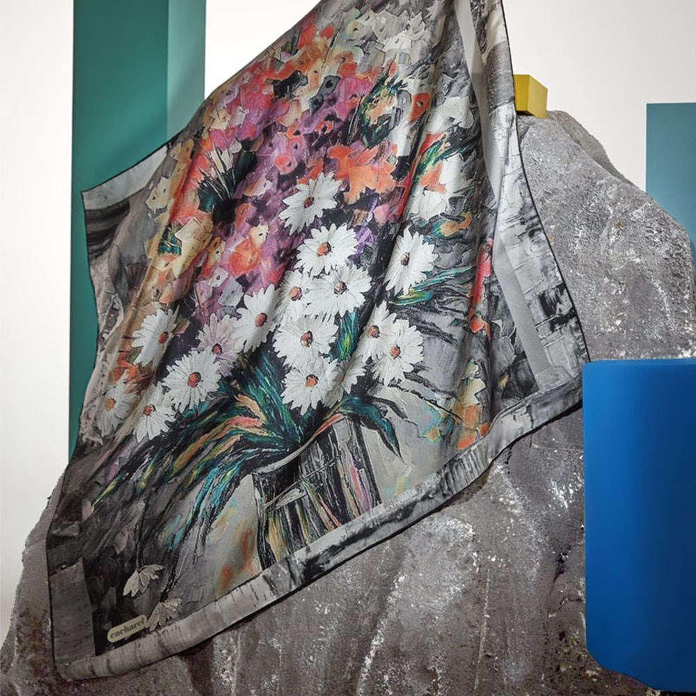 Cacharel Twill İpek Eşarp - 2022/2023 Sonbahar-Kış - 8591313-913 - Tivil
