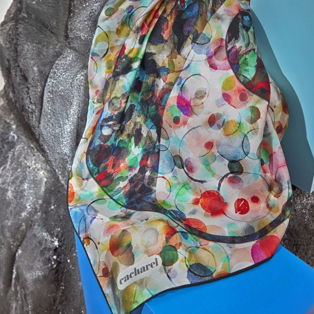 Cacharel Twill İpek Eşarp - 2022/2023 Sonbahar-Kış - 8593313-911 - Tivil