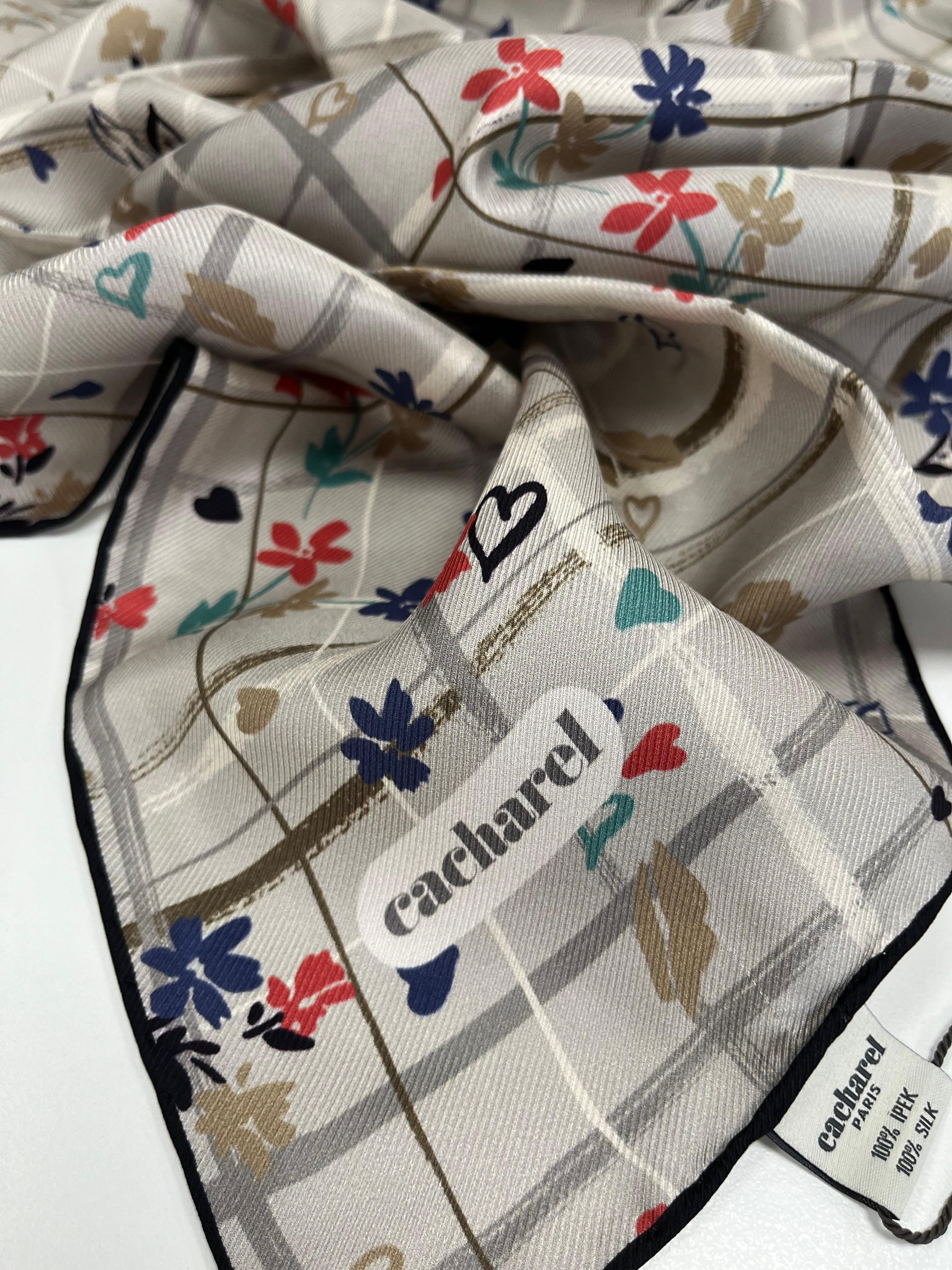 Cacharel Twill İpek Eşarp - 2026 İlkbahar-Yaz - 9138313-913 - Tivil