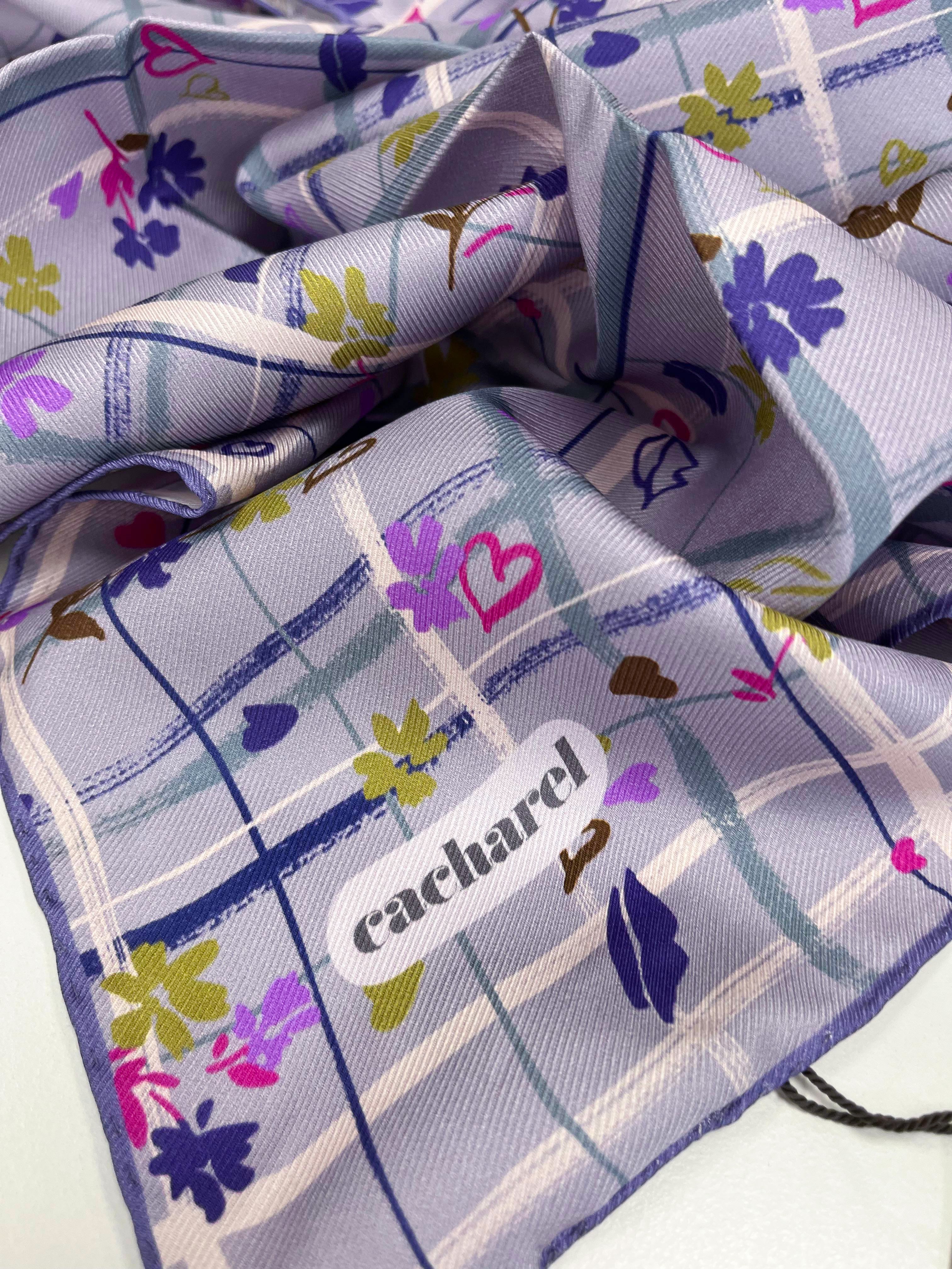 Cacharel Twill İpek Eşarp - 2026 İlkbahar-Yaz - 9138313-992 - Tivil