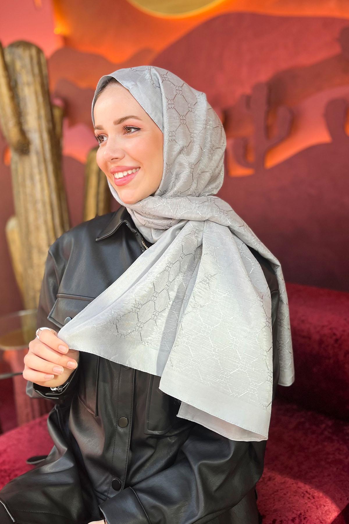 Evermore Yonca Şal - EV71 - Açık Gri