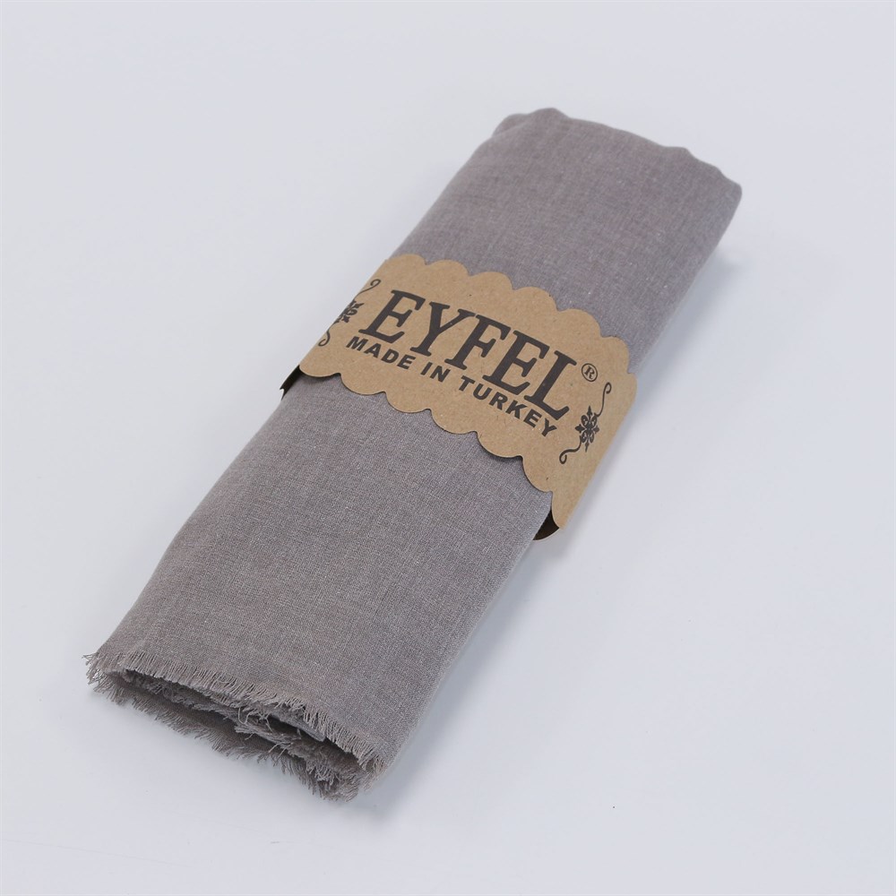 Eyfel %100 Pamuk Şal - Vizon