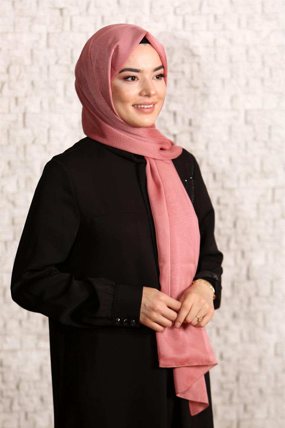 İpek Sultan Janjanlı Şifon Şal - 218 - Yavru Ağzı