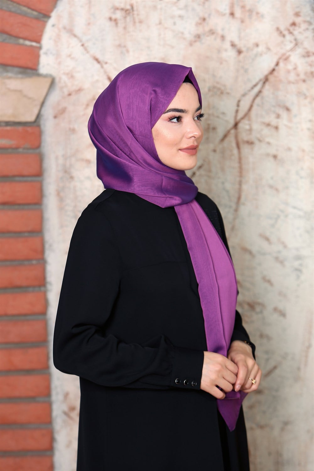 İpek Sultan Janjanlı Şifon Şal - 60 - Sümbül