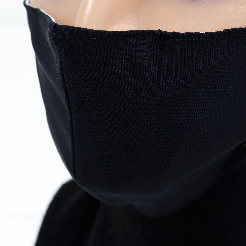 Medine İpeği Yıkanabilir Maske - Siyah