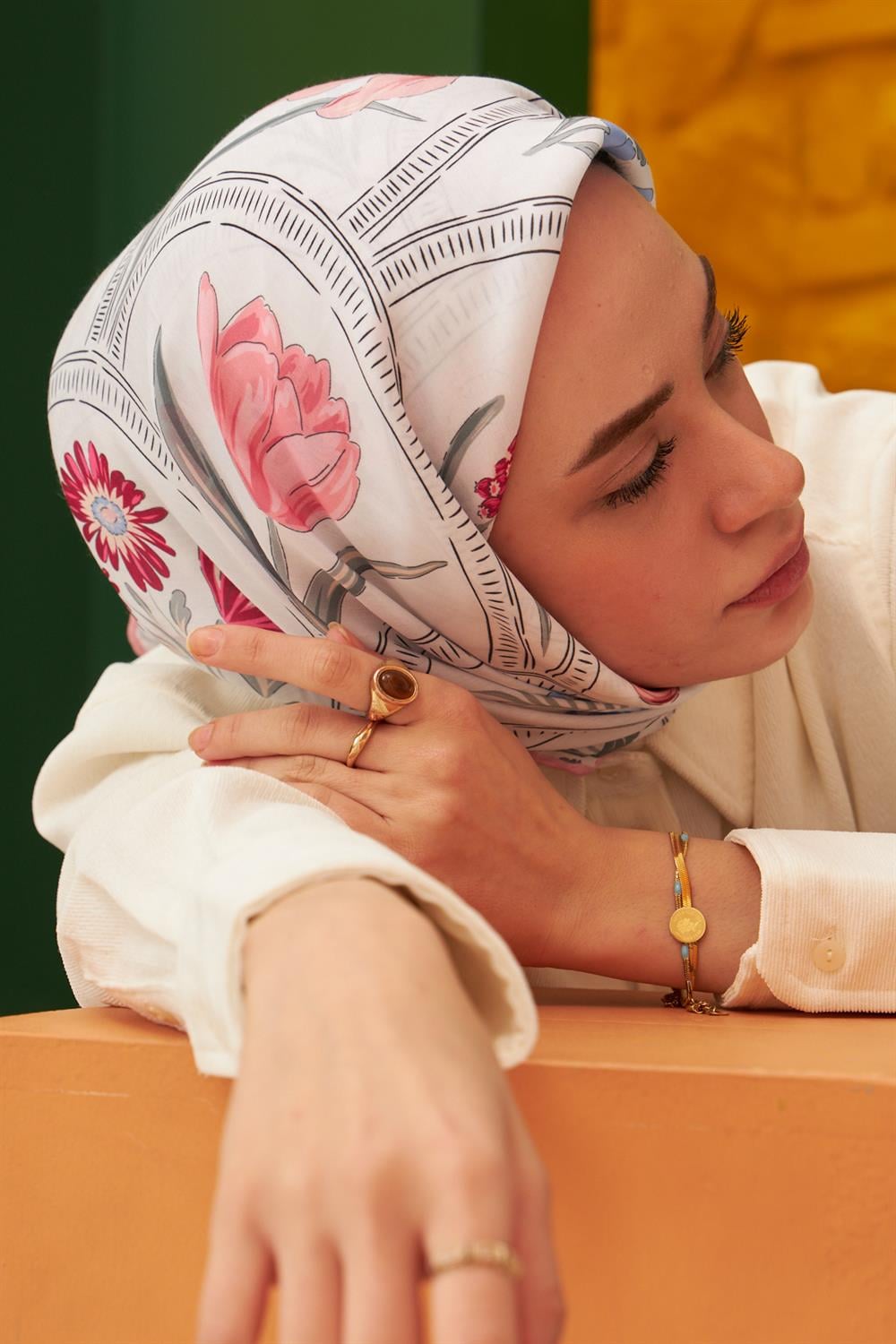 Pamuk Eşarp - İpekhan Firethorn Modeli  - SEIHE1109-04