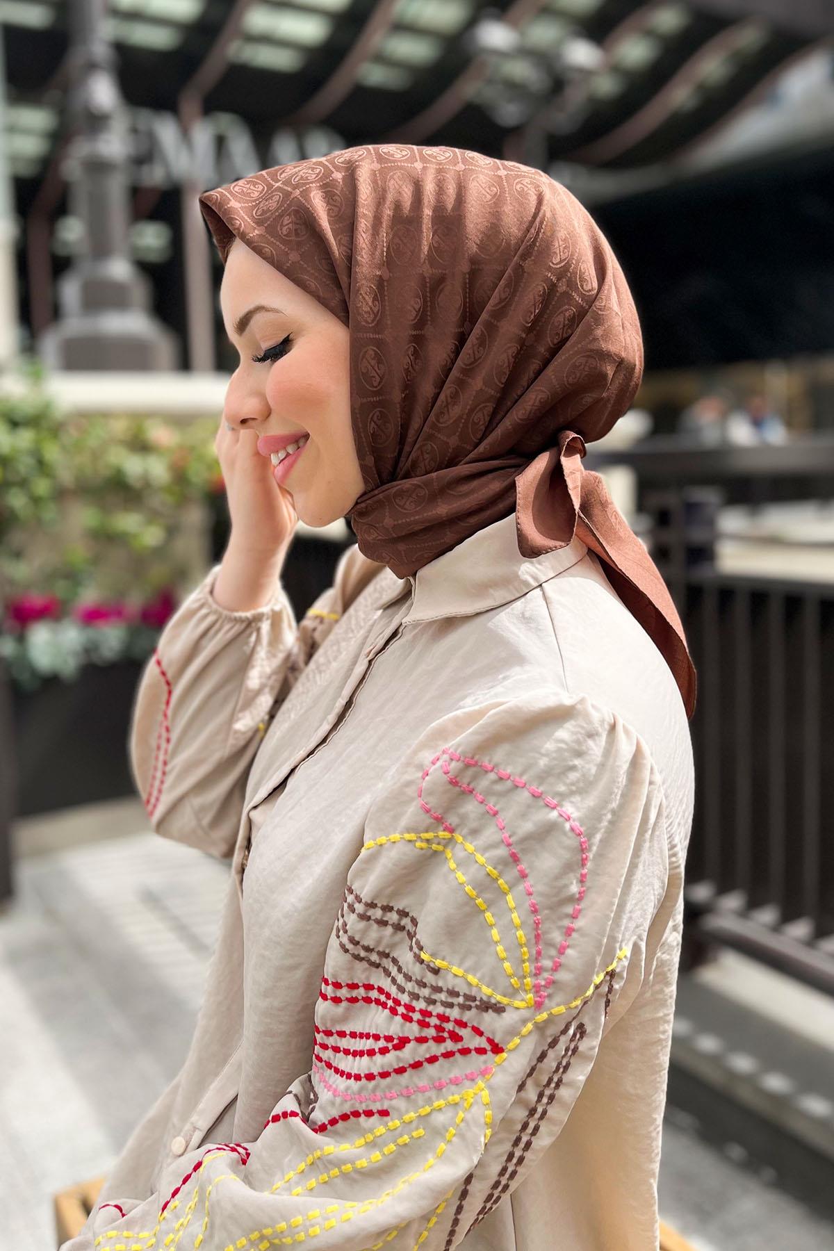 Pierre Cardin Koton Eşarp - 1030400-931 - Kahverengi