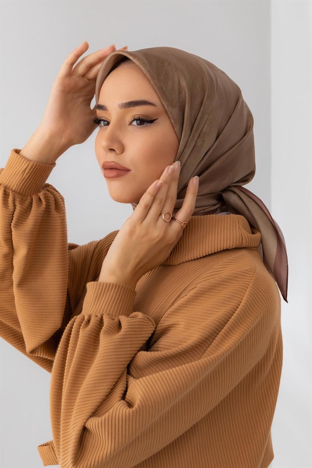 Silk Home Shiny Eşarp - 75002-04 - Camel