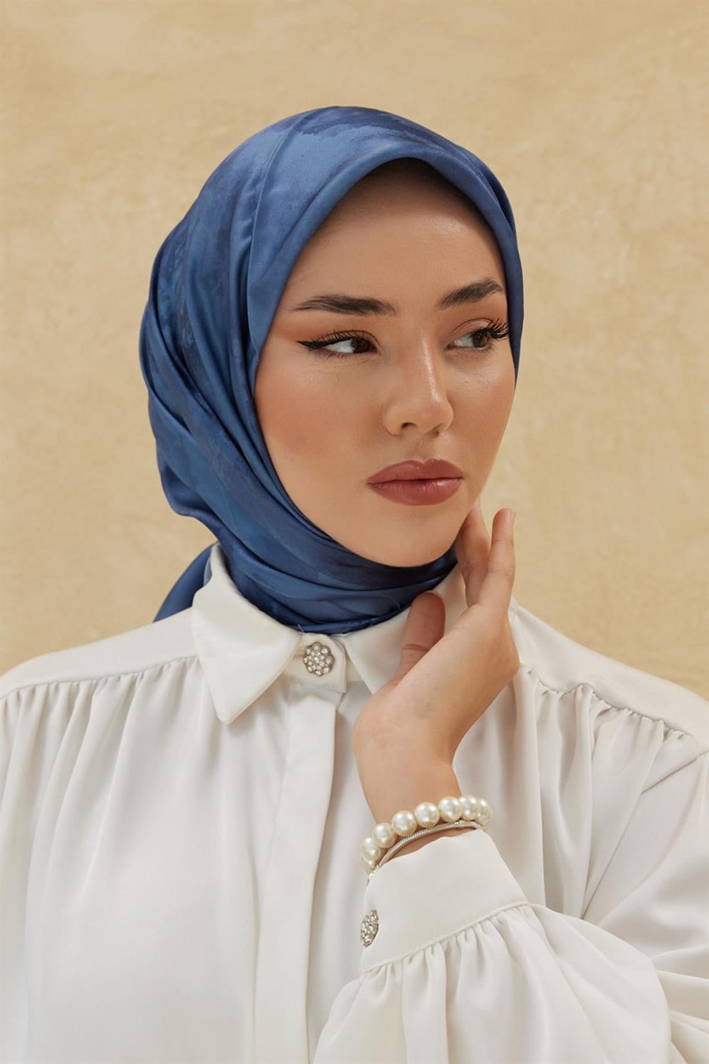 Silk Home Shiny Eşarp - SE75002-21 - Mavi
