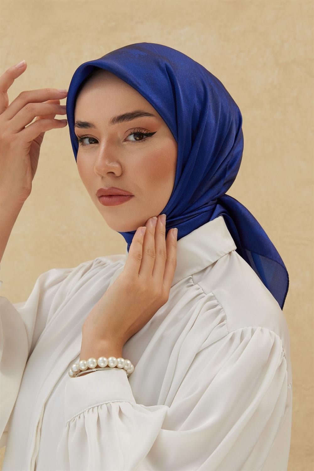 Silk Home Shiny Eşarp - SE75002-22 - Gece Mavisi