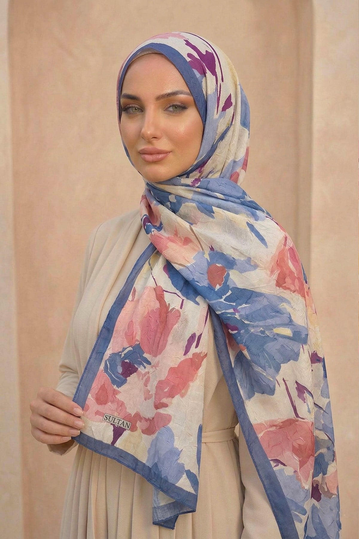 Sultan Desenli Bambu Kraş Şal - Gizem Modeli - DK02-06