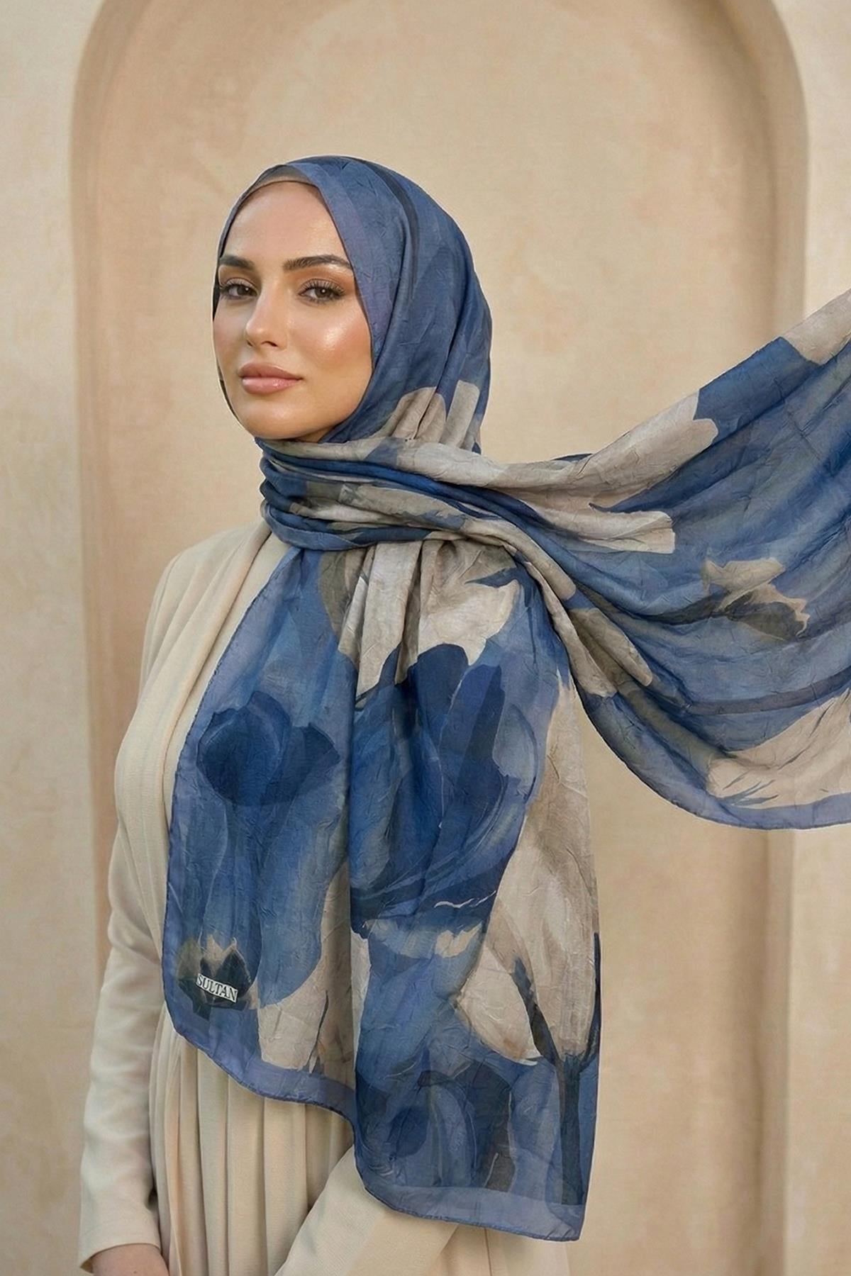 Sultan Desenli Bambu Kraş Şal - Lale Modeli - DK05-09