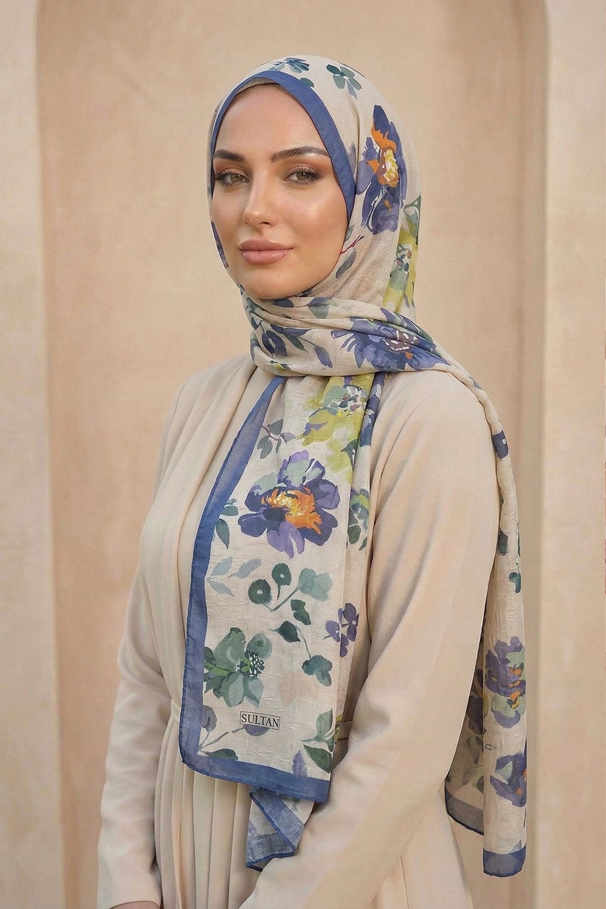 Sultan Desenli Bambu Kraş Şal - Nisan Modeli - DK01-04