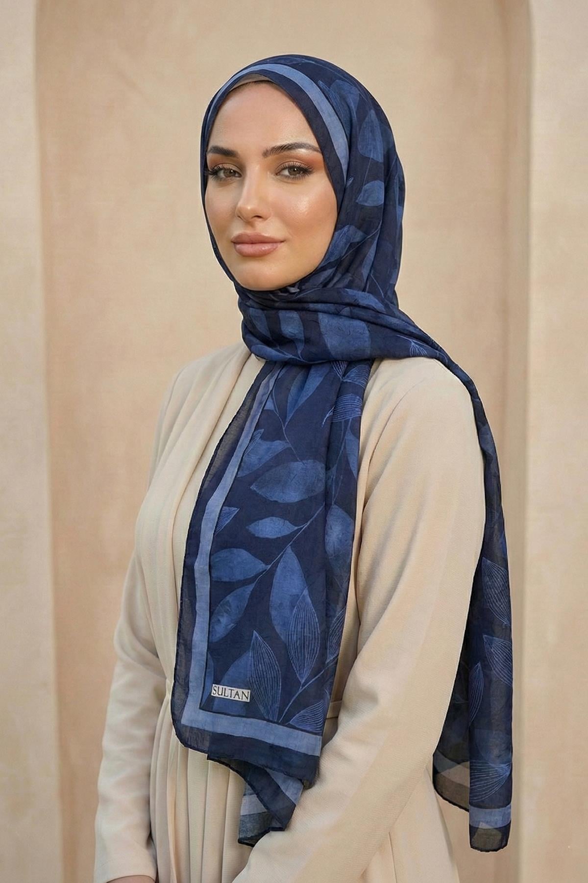 Sultan Desenli Bambu Kraş Şal - Yaprak Modeli - DK07-02