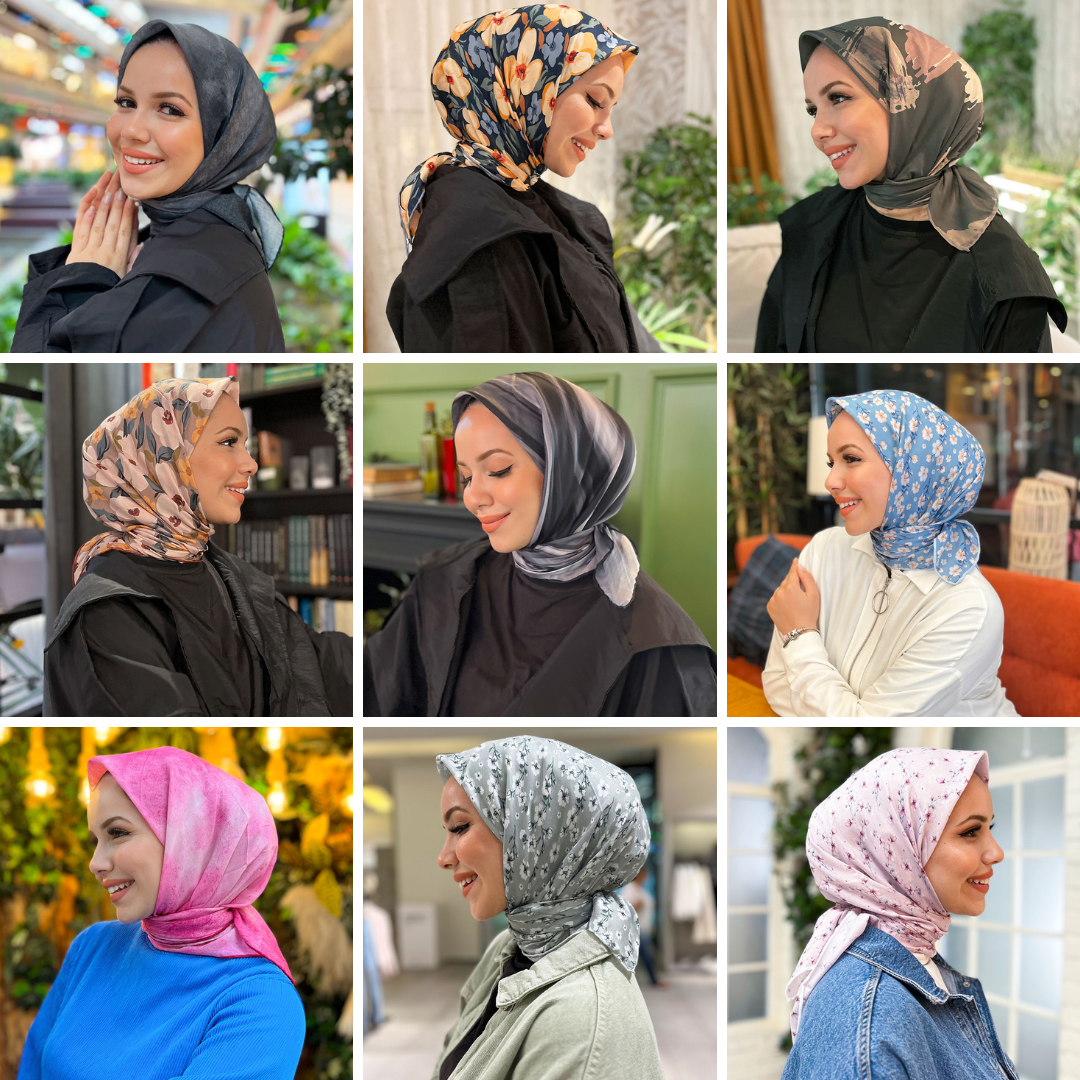 Sultan Hafif Defolu Soft Pamuk Eşarp - 9'lu Paket - A47