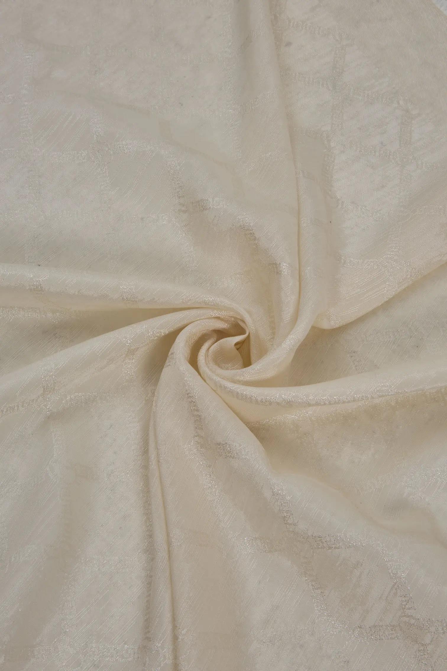 Valentino Orlandi Siena, Jakarlı Şal - Logo Desen - 03 - Krem