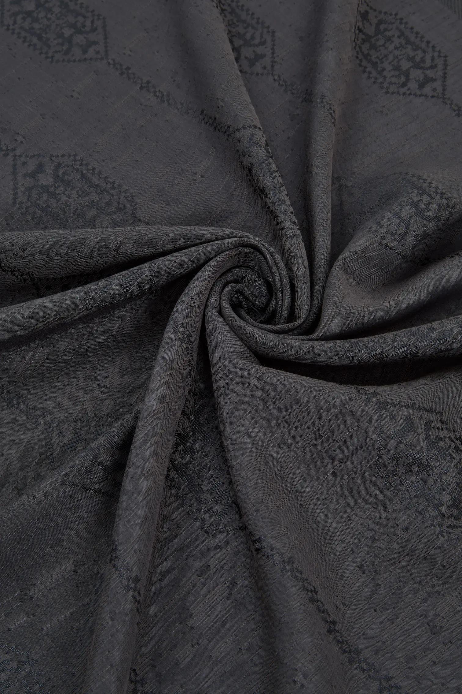 Valentino Orlandi Siena, Jakarlı Şal - Motif Desen - 13 - Antrasit