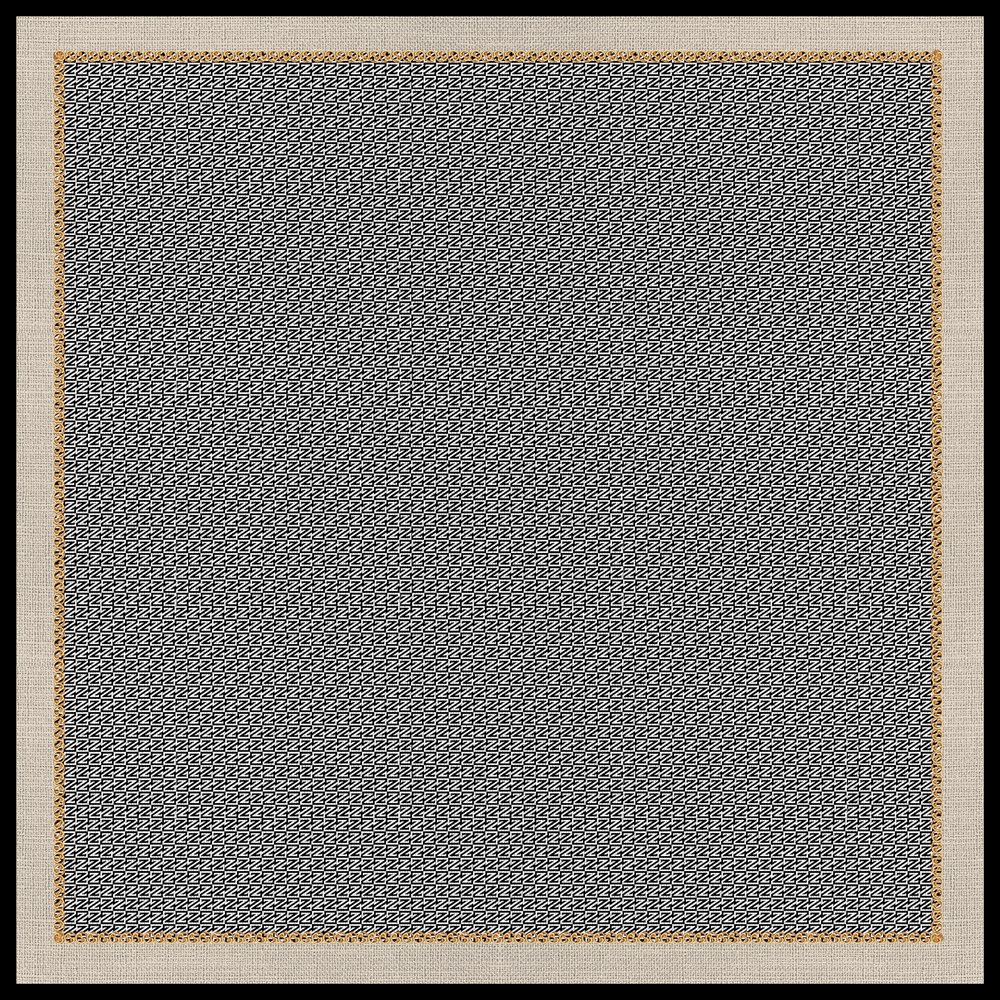Zühre İpek Eşarp Monogram Desen - V3 - Sura