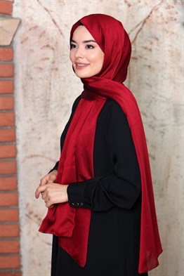 İpek Sultan Janjanlı Şifon Şal - 35 - Bordo