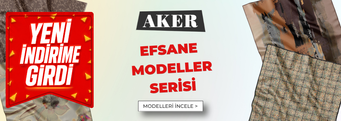 AKER Nostalji Serisi İpek Eşarp