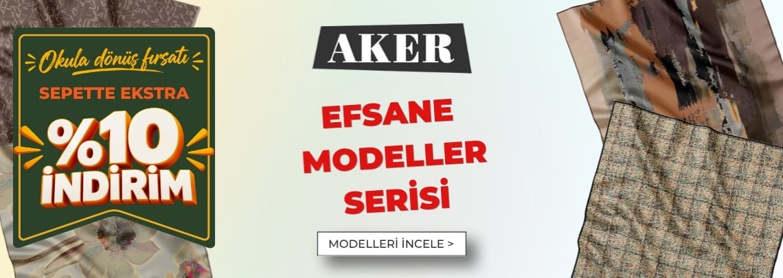 AKER Nostalji Serisi İpek Eşarp